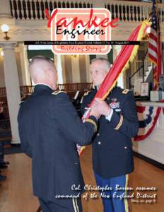 Photos from New England District Change of Command Ceremony with incoming District Engineer Col. Christopher Barron, and outgoing District Engineer Col. Charles Samaris.