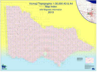 Department of Sustainability and Environment Vicmap Topographic 1:30,000 A3 & A4 Map Index
