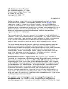Microsoft Word - DHS Social Media Collection proposal - coalition letter FOR SIGN-ON.docx