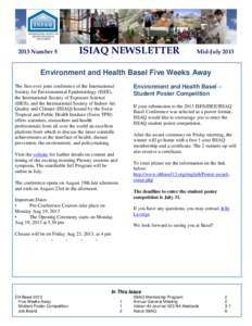 2013 Number 5  ISIAQ NEWSLETTER Mid-July 2013