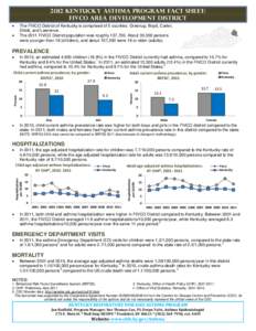 2012 Kentucky Asthma Program Fact Sheet: Fivco AREA DEVELOPMENT District  The FIVCO District of Kentucky is comprised of 5 counties: Greenup, Boyd, Carter, Elliott, and Lawrence.