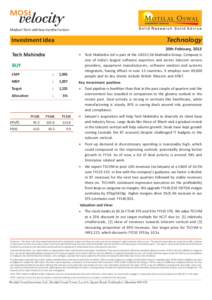 Medium Term with few months horizon  Technology Investment Idea