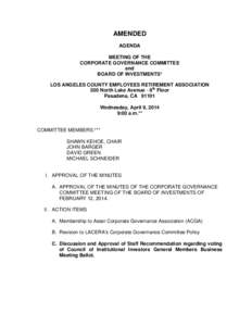 Corporate Governance Committee[removed]Agenda