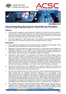 Computer security / Crime prevention / National security / Information security / Data center / Software as a service / Computing / Cloud computing / Centralized computing