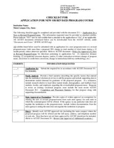 ACCET Document 25.2 Date Developed: August 1993 Date Revised/Reviewed: August 2010/April 2011 Pages: 1 of 3 Pertinent to: All Institutions