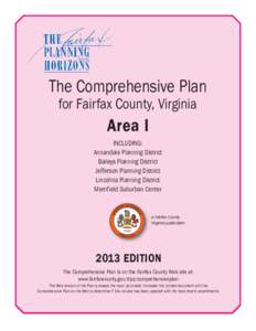 The Comprehensive Plan for Fairfax County, Virginia Area I INCLUDING: Annandale Planning District