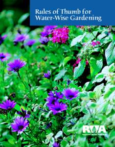 Rules of Thumb for Water-Wise Gardening Regional Water Authority  Rules of Thumb for
