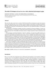 The drift of Trichoptera larvae in a river with a disturbed hydrological regime