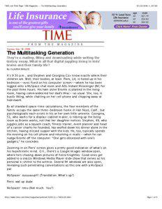 TIME.com Print Page: TIME Magazine -- The Multitasking Generation[removed]:49 AM