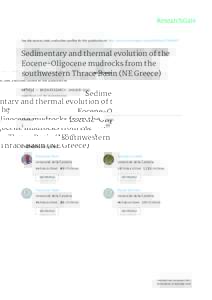 See	discussions,	stats,	and	author	profiles	for	this	publication	at:	http://www.researchgate.net/publicationSedimentary	and	thermal	evolution	of	the Eocene-Oligocene	mudrocks	from	the southwestern	Thrace	Basi