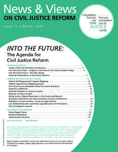 News & Views ON CIVIL JUSTICE REFORM �������� ����� ����� �� ��������