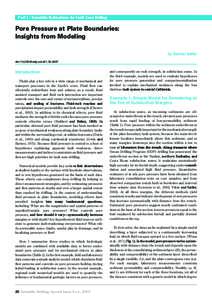 Part 1 : Scientific Motivations for Fault Zone Drilling  Pore Pressure at Plate Boundaries: Insights from Modeling by Demian Saffer doi:iodp.sd.s01