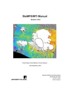 StaMPS/MTI Manual Version 3.3b1 Andy Hooper, David Bekaert, Karsten Spaans 12th September, 2013