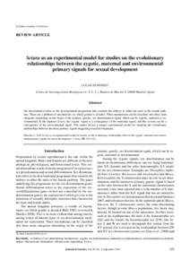 c Indian Academy of Sciences  REVIEW ARTICLE  Sciara as an experimental model for studies on the evolutionary