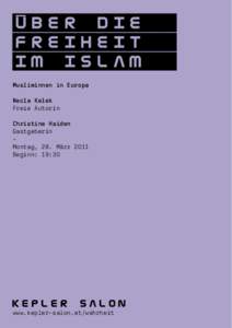 Uber die Freiheit im Islam Musliminnen in Europa Necla Kelek Freie Autorin