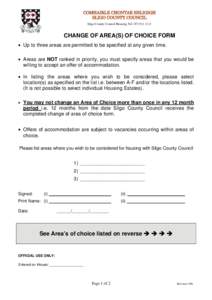 Microsoft Word - Areas of Choice Form  Revision 008