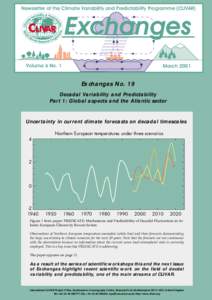 Newsletter of the Climate Variability and Predictability Programme (CLIVAR)  Exchanges Volume 6 No. 1