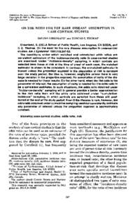 AMIRICAN JOURNAL OF EPIDEMIOLOGY  Vol. 116, No. 3 Copyright © 1982 by The Johns Hopkins University School of Hygiene and Public Health All rights reserved