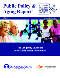 Public Policy & Aging Report ® Fall 2013