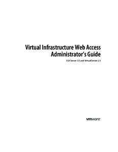 Virtual Infrastructure Web Access Administrator’s Guide