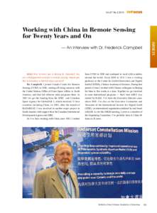 Vol.27 No[removed]InFocus Working with China in Remote Sensing for Twenty Years and On