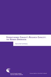 Royal Society of Canada / Natural Sciences and Engineering Research Council / Canada Research Chair / Canadian Academy of Engineering / Education / Council of Canadian Academies / Canada / Academia