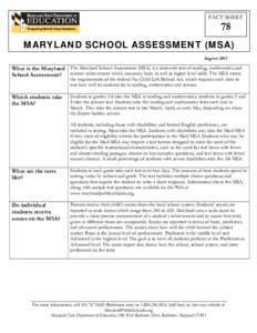 Education policy / No Child Left Behind Act / Standards-based education / ACT / Test / Iowa Tests of Educational Development / California Standardized Testing and Reporting (STAR) Program / Maryland State Assessment / Education / Evaluation / 107th United States Congress