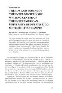 CHAPTER 29.  THE UPS AND DOWNS OF THE INTERDISCIPLINARY WRITING CENTER OF THE INTERAMERICAN