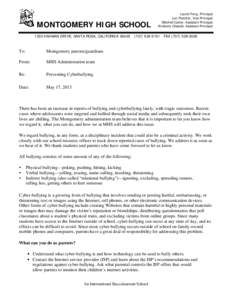 Microsoft Word - May 2013 anti cyberbullying memo to parents