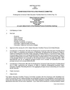 Higher Education Facilities Finance Committee