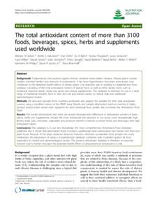 Carlsen et al. Nutrition Journal 2010, 9:3 http://www.nutritionj.com/contentRESEARCH  Open Access