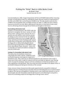 Geography of the United States / Geography of California / Oregon / Wild and Scenic Rivers of the United States / Eagle Point /  Oregon / Little Butte Creek / White City /  Oregon / Rogue River / Butte Creek / Rainbow trout / Log jam / Johnson Creek