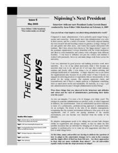 Issue 6 May 2009 The NUFA NEWS