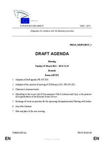 [removed]EUROPEAN PARLIAMENT Delegation for relations with the Mashreq countries  DMAS_OJ(2011)0315_1