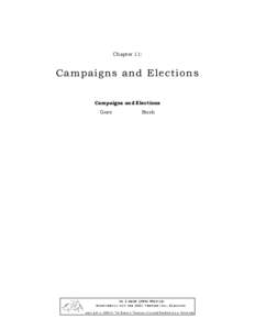 Chapter 11:  Campaigns and Elections Campaigns and Elections Gore