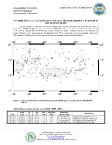 RED SISMICA DE PUERTO RICO  Universidad de Puerto Rico Recinto de Mayagüez Departamento de Geología