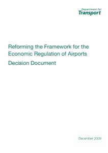 Reforming the Framework for the Economic Regulation of Airports
