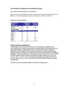 The wetlands in Nynäshamn and Oxelösund in brief Jonas Andersson & Ebba af Petersens, WRSFigures in this document come from the report “Treatment results, operational experiences and cost efficiency in co