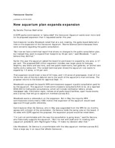 Microsoft Word - New aquarium plan expands expansion 09Sept06 VanCourier.doc