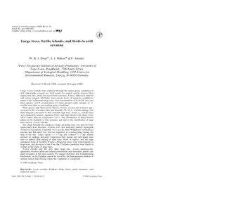 Journal of Arid Environments[removed]: 61᎐78 Article No. jare[removed]Available online at http:rrwww.idealibrary.com on