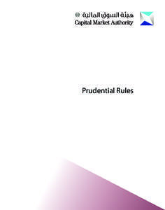 Prudential Rules  Contents Part 1: Introduction Chapter 1: Scope, Purpose and Definitions