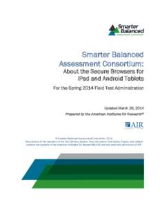 Smarter Balanced Assessment Consortium: About the Secure Browsers for iPad and Android Tablets