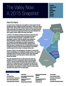 The Valley Now: A 2015 Snapshot Ansonia Beacon Falls Derby