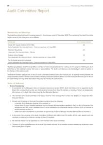 62  Carlsberg Brewery Malaysia BerhadK) Audit Committee Report