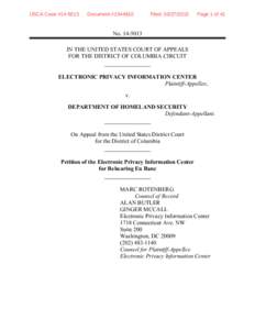 Microsoft Word - EPIC v. DHS[removed]SOP 303) En Banc Petition v0.99.doc