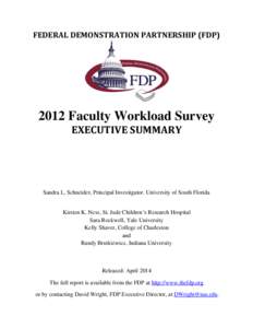 2012 Faculty Workload Survey