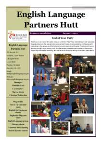 English Language Partners Hutt Learner newsletter January 2014