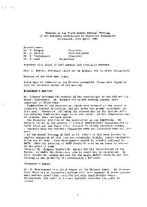 Minutes of Pie VIIth Annual General Meeting of the European ~ssociationof Fisheries Economists Portsmouth, 10th April 1995 Present weret Mr. P. Rodgers