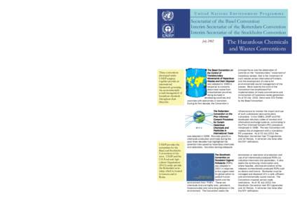 United Nations Environment Programme  Page 4 “Clustering” the Conventions