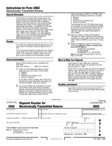 Instructions for Form 3582 Electronically Transmitted Returns General Information The Franchise Tax Board (FTB) accepts refund and balance due electronically filed state tax returns, such